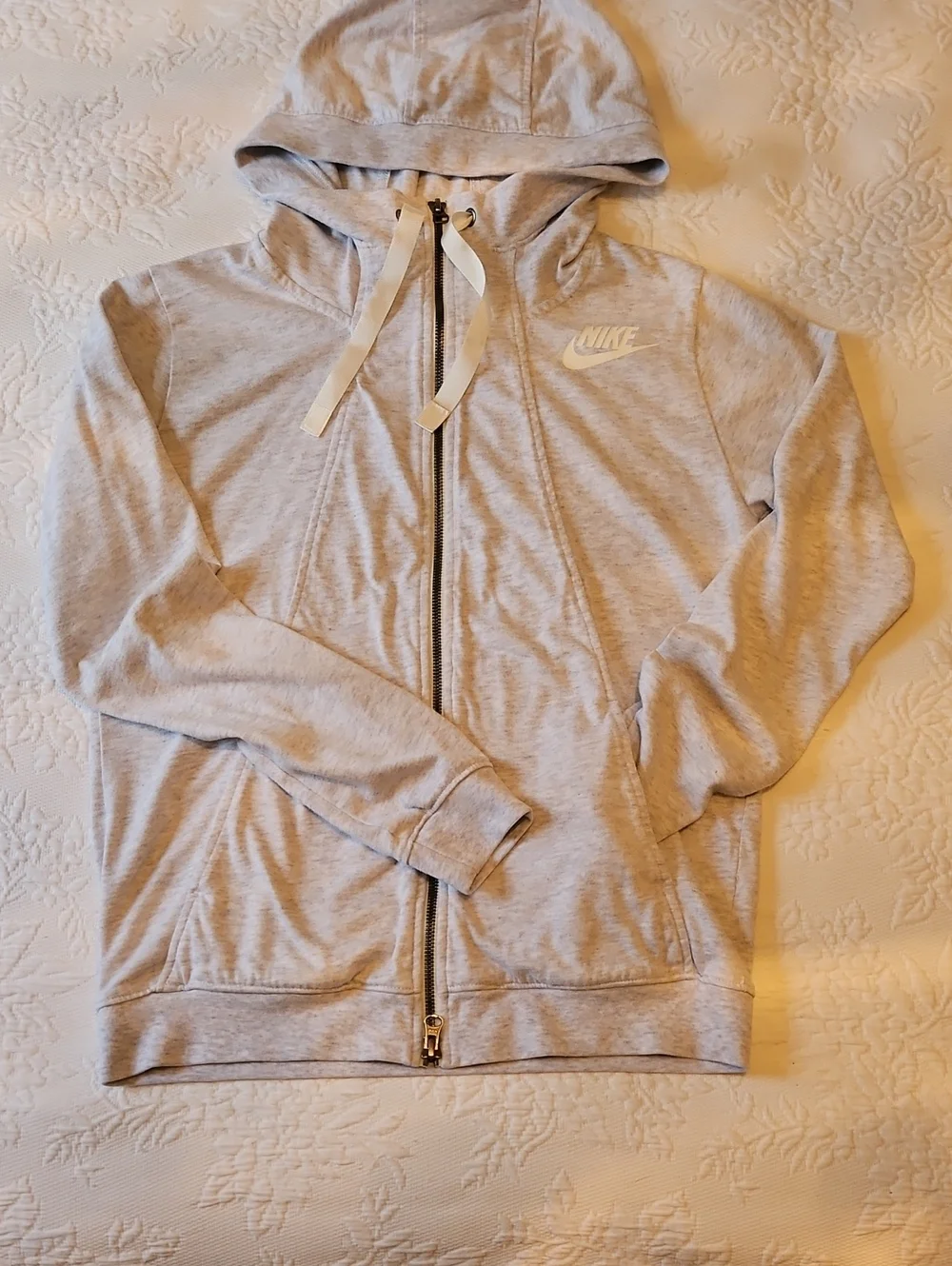 Nike Light Gray Women's Full-Zip Hoodie Jacket